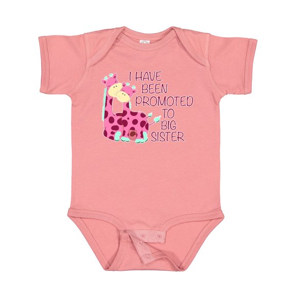 Inktastic I Have Been Promoted to Big Sister Pink Girls Baby Bodysuit