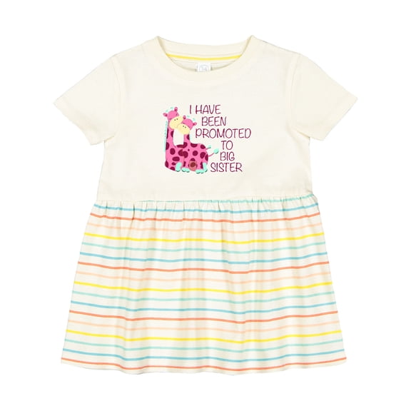 Inktastic I Have Been Promoted to Big Sister Pink Girls Baby Dress