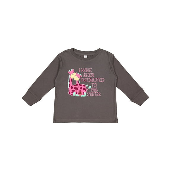 Inktastic I Have Been Promoted to Big Sister Pink Girls Long Sleeve Toddler T-Shirt