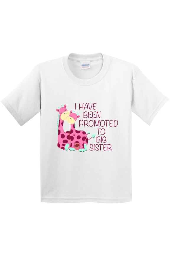 I Have Been Promoted to Big Sister Pink Youth T-Shirt