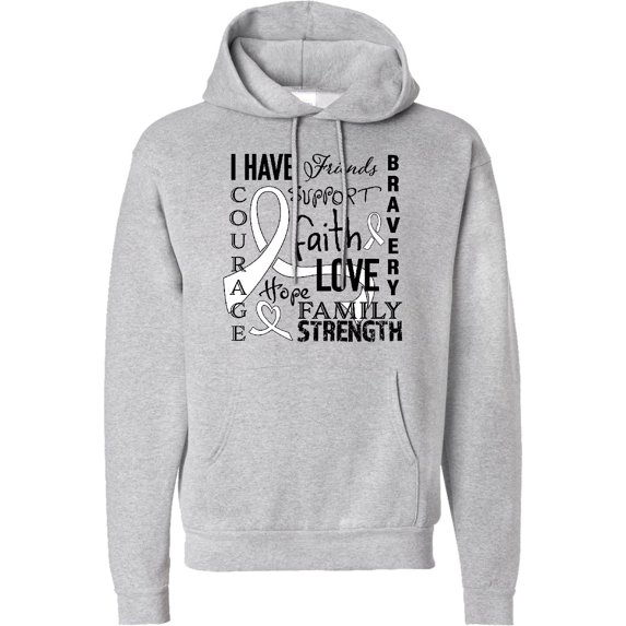 Inktastic I Have... Inspirational Words for Those Battling Lung Cancer Adult Hoodie Sweatshirt