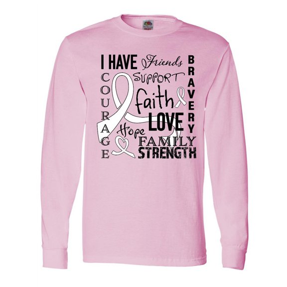 Inktastic I Have... Inspirational Words for Those Battling Lung Cancer Long Sleeve T-Shirt