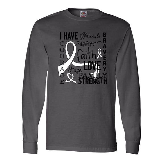 Inktastic I Have... Inspirational Words for Those Battling Lung Cancer Long Sleeve T-Shirt