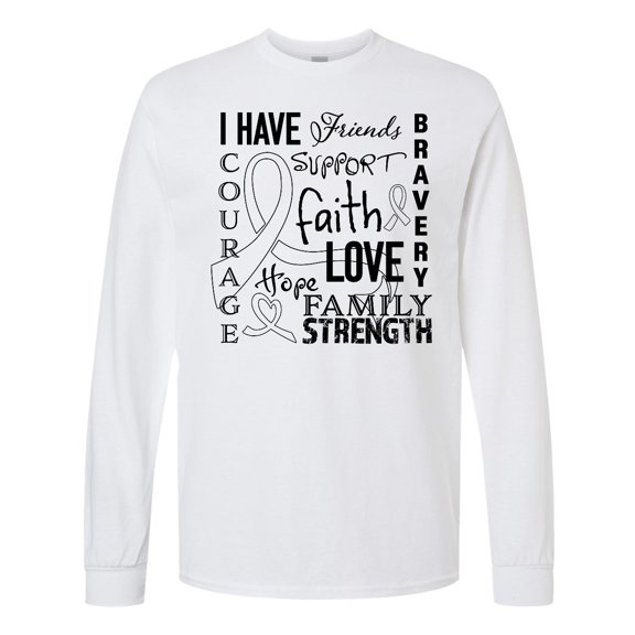 Inktastic I Have... Inspirational Words for Those Battling Lung Cancer Long Sleeve T-Shirt