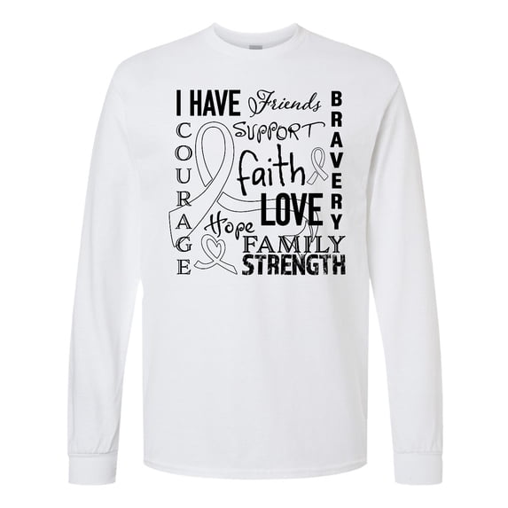 Inktastic I Have... Inspirational Words for Those Battling Lung Cancer Long Sleeve T-Shirt