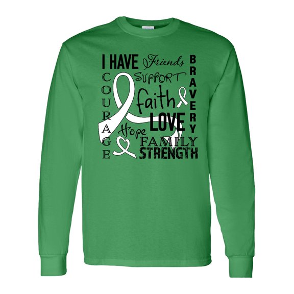 Inktastic I Have... Inspirational Words for Those Battling Lung Cancer Long Sleeve T-Shirt