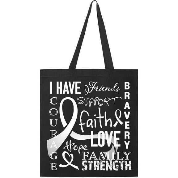 Inktastic I Have... Inspirational Words for Those Battling Lung Cancer Tote Bag