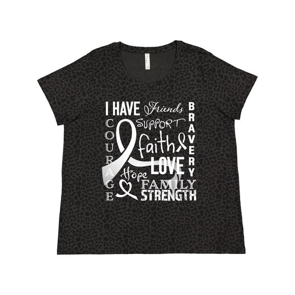 Inktastic I Have... Inspirational Words for Those Battling Lung Cancer Women's Plus Size T-Shirt