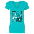 thumbnail image 1 of Inktastic I Have... Inspirational Words for Those Battling Lung Cancer Women's V-Neck T-Shirt, 1 of 5