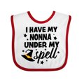 thumbnail image 1 of Inktastic I Have My Nonna Under My Spell with Cute Witch Hat Boys or Girls Baby Bib, 1 of 4