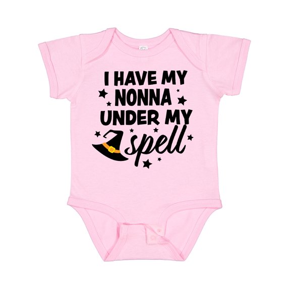 Inktastic I Have My Nonna Under My Spell with Cute Witch Hat Boys or Girls Baby Bodysuit