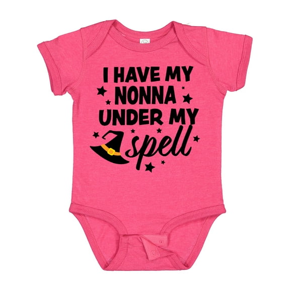 Inktastic I Have My Nonna Under My Spell with Cute Witch Hat Boys or Girls Baby Bodysuit