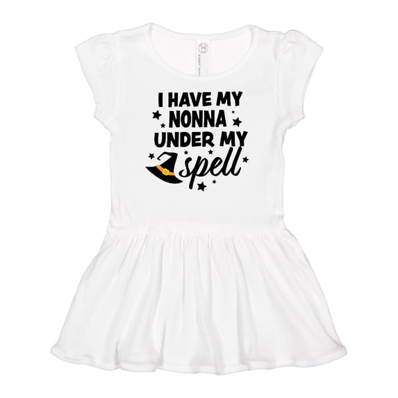Inktastic I Have My Nonna Under My Spell with Cute Witch Hat Girls Baby Dress