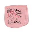 thumbnail image 1 of Inktastic I Have Small Hands, but My Papas Wrapped Around My Little Finger Baby Burp Cloth, 1 of 3