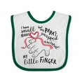 thumbnail image 1 of Inktastic I Have Small Hands, but My Papas Wrapped Around My Little Finger Boys or Girls Baby Bib, 1 of 4