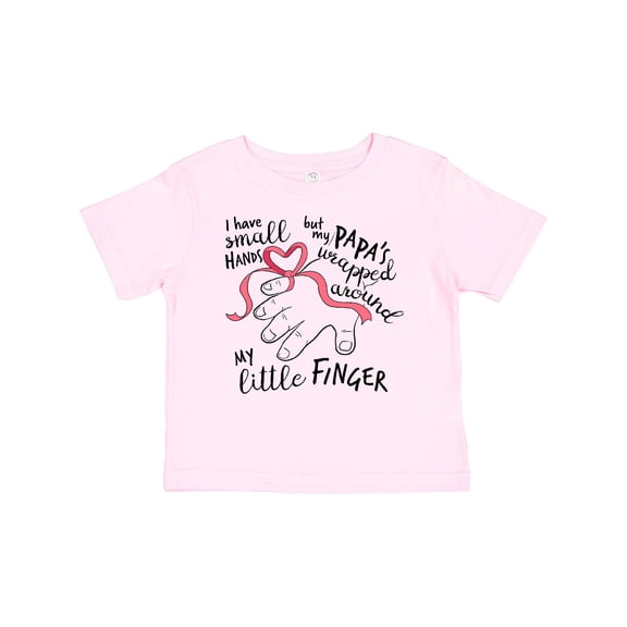 Inktastic I Have Small Hands, but My Papas Wrapped Around My Little Finger Boys or Girls Baby T-Shirt