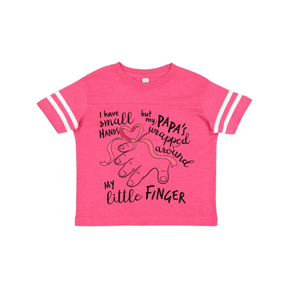 Inktastic I Have Small Hands, but My Papas Wrapped Around My Little Finger Boys or Girls Toddler T-Shirt