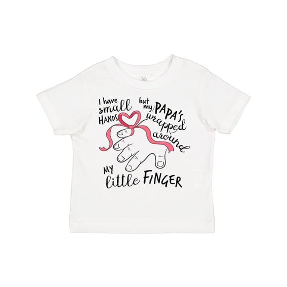 Inktastic I Have Small Hands, but My Papas Wrapped Around My Little Finger Boys or Girls Toddler T-Shirt