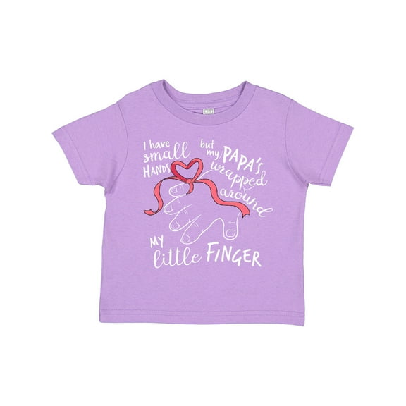 Inktastic I Have Small Hands, but My Papas Wrapped Around My Little Finger Boys or Girls Toddler T-Shirt
