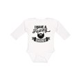 thumbnail image 1 of Inktastic I Have a Fuzzy Daddy Beard Boys or Girls Long Sleeve Baby Bodysuit, 1 of 5