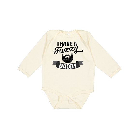 Inktastic I Have a Fuzzy Daddy Beard Boys or Girls Long Sleeve Baby Bodysuit