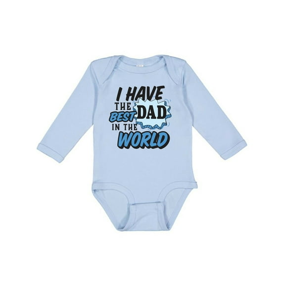 Inktastic I Have the Best Dad in the World Boys Long Sleeve Baby Bodysuit