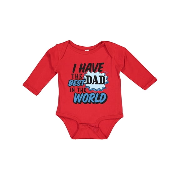 Inktastic I Have the Best Dad in the World Boys Long Sleeve Baby Bodysuit