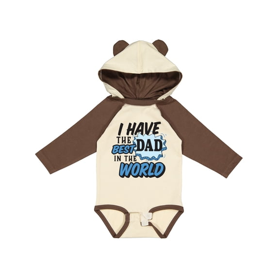 Inktastic I Have the Best Dad in the World Boys Long Sleeve Baby Bodysuit