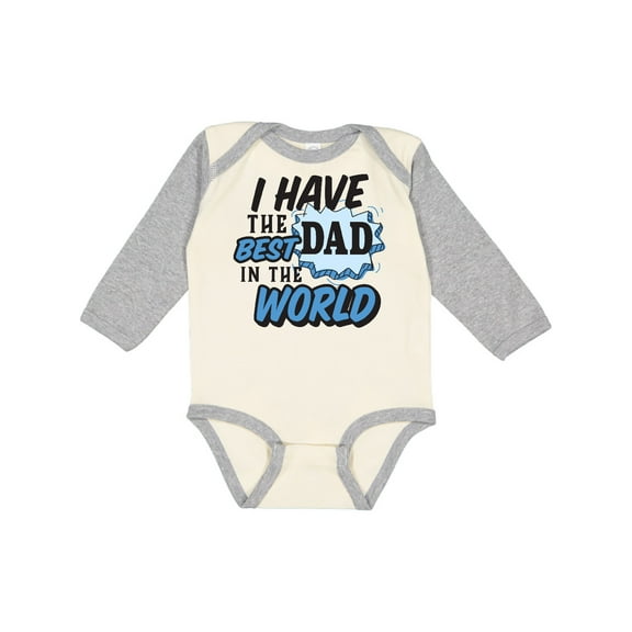 Inktastic I Have the Best Dad in the World Boys Long Sleeve Baby Bodysuit