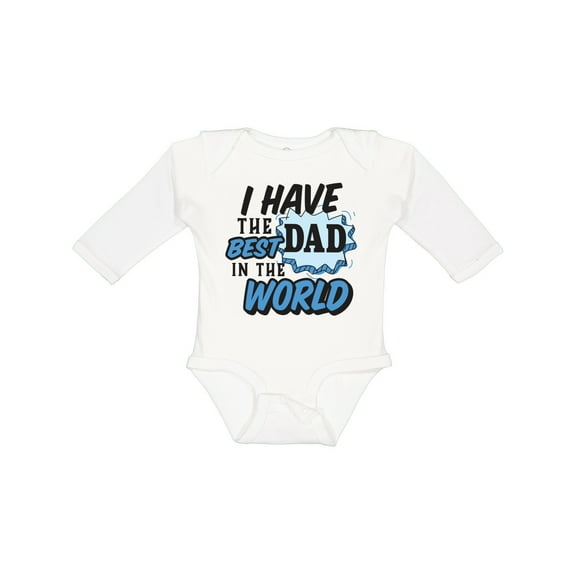 Inktastic I Have the Best Dad in the World Boys Long Sleeve Baby Bodysuit