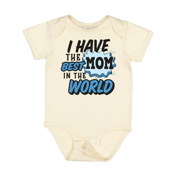 Inktastic I Have the Best Mom in the World with Speech Bubble Boys Baby Bodysuit