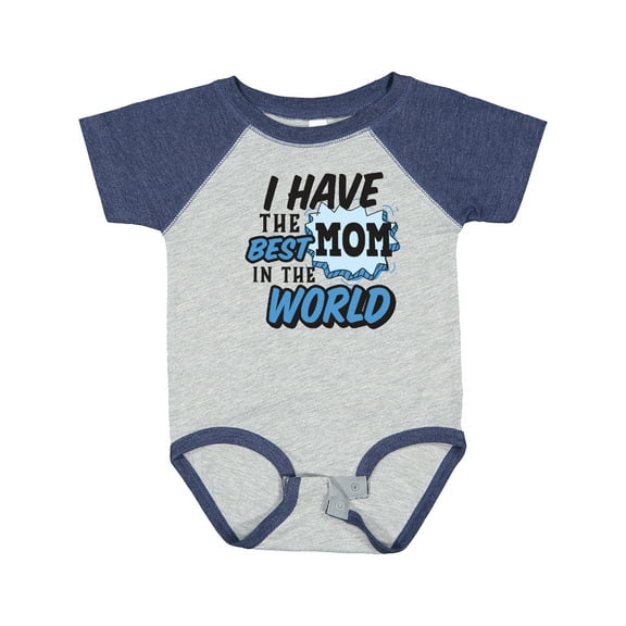 Inktastic I Have the Best Mom in the World with Speech Bubble Boys Baby Bodysuit