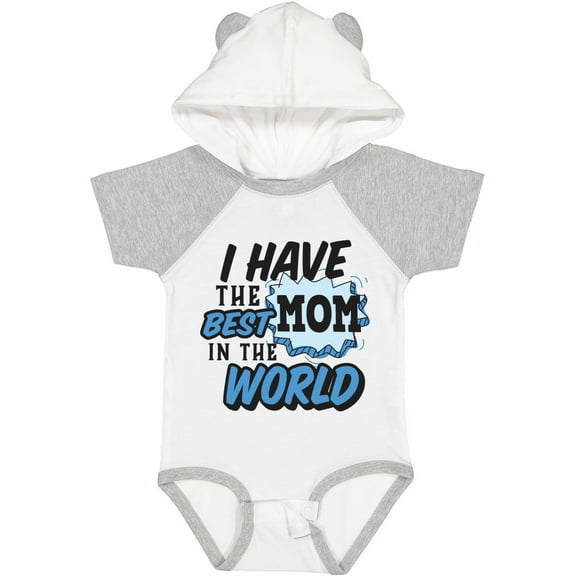 Inktastic I Have the Best Mom in the World with Speech Bubble Boys Baby Bodysuit