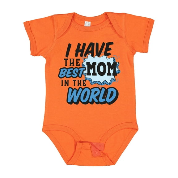 Inktastic I Have the Best Mom in the World with Speech Bubble Boys Baby Bodysuit