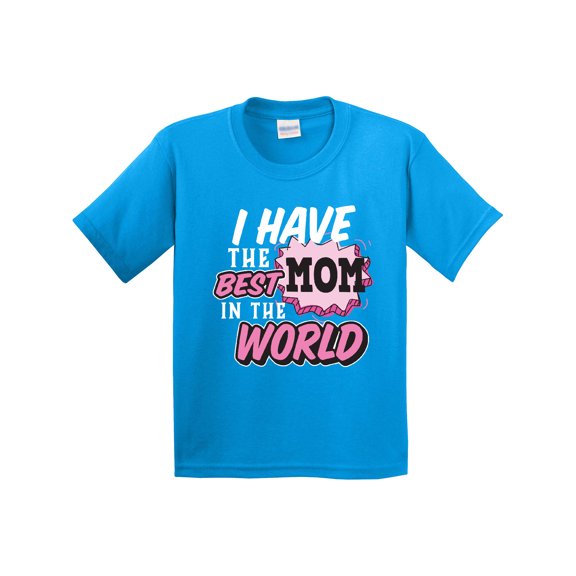 Inktastic I Have the Best Mom in the World with Speech Bubble Youth T-Shirt