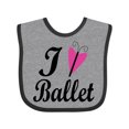 thumbnail image 1 of Inktastic I Heart Ballet Dance Ballerina Girls Baby Bib, 1 of 4