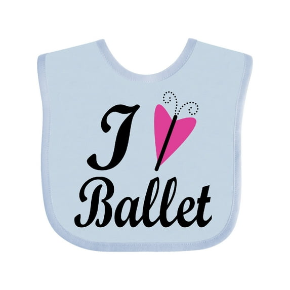 Inktastic I Heart Ballet Dance Ballerina Girls Baby Bib