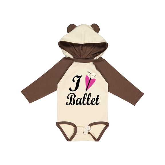 Inktastic I Heart Ballet Dance Ballerina Girls Long Sleeve Baby Bodysuit
