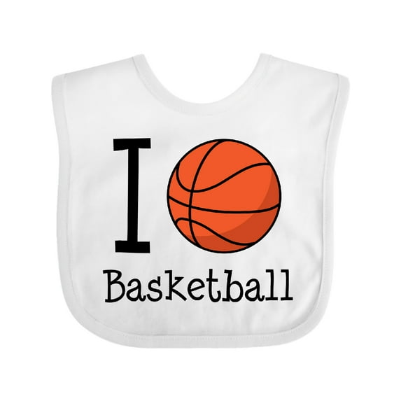 Inktastic I Heart Basketball Boys or Girls Baby Bib