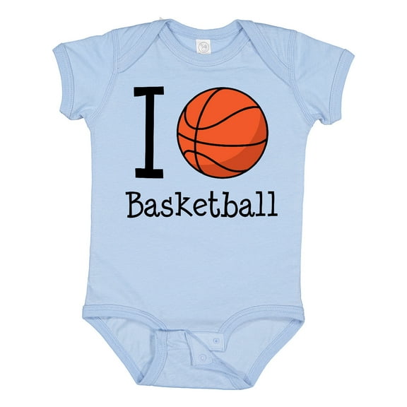 Inktastic I Heart Basketball Boys or Girls Baby Bodysuit