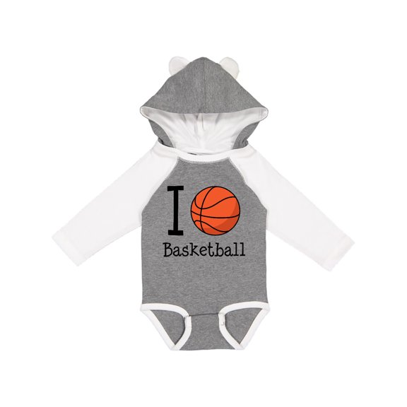 Inktastic I Heart Basketball Boys or Girls Long Sleeve Baby Bodysuit