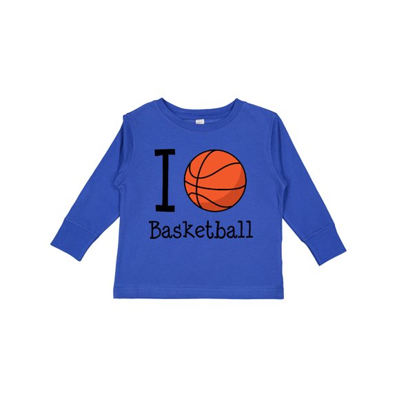 Inktastic I Heart Basketball Boys or Girls Long Sleeve Toddler T-Shirt