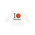 thumbnail image 1 of Inktastic I Heart Basketball Toddler Sweatshirt, 1 of 4