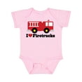 thumbnail image 1 of Inktastic I Heart Firetrucks Boys or Girls Baby Bodysuit, 1 of 5