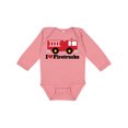 thumbnail image 1 of Inktastic I Heart Firetrucks Boys or Girls Long Sleeve Baby Bodysuit, 1 of 5
