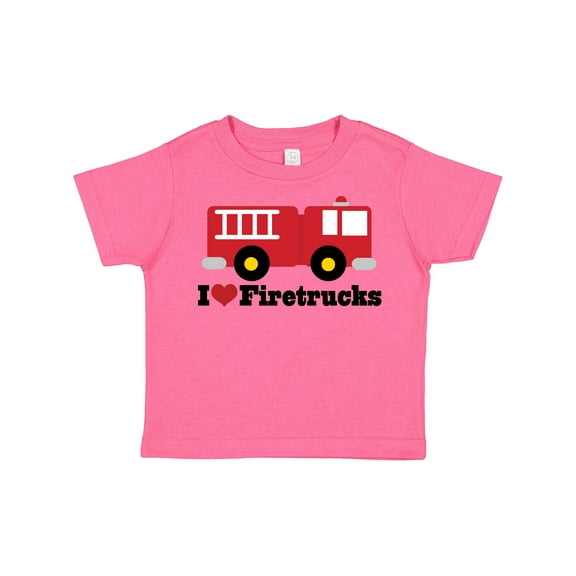 Inktastic I Heart Firetrucks Boys or Girls Toddler T-Shirt
