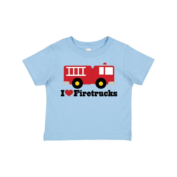 Inktastic I Heart Firetrucks Boys or Girls Toddler T-Shirt