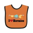 thumbnail image 1 of Inktastic I Heart Hermit Crabs Boys or Girls Baby Bib, 1 of 4