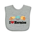 thumbnail image 1 of Inktastic I Heart Hermit Crabs Boys or Girls Baby Bib, 1 of 4