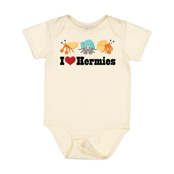 Inktastic I Heart Hermit Crabs Boys or Girls Baby Bodysuit